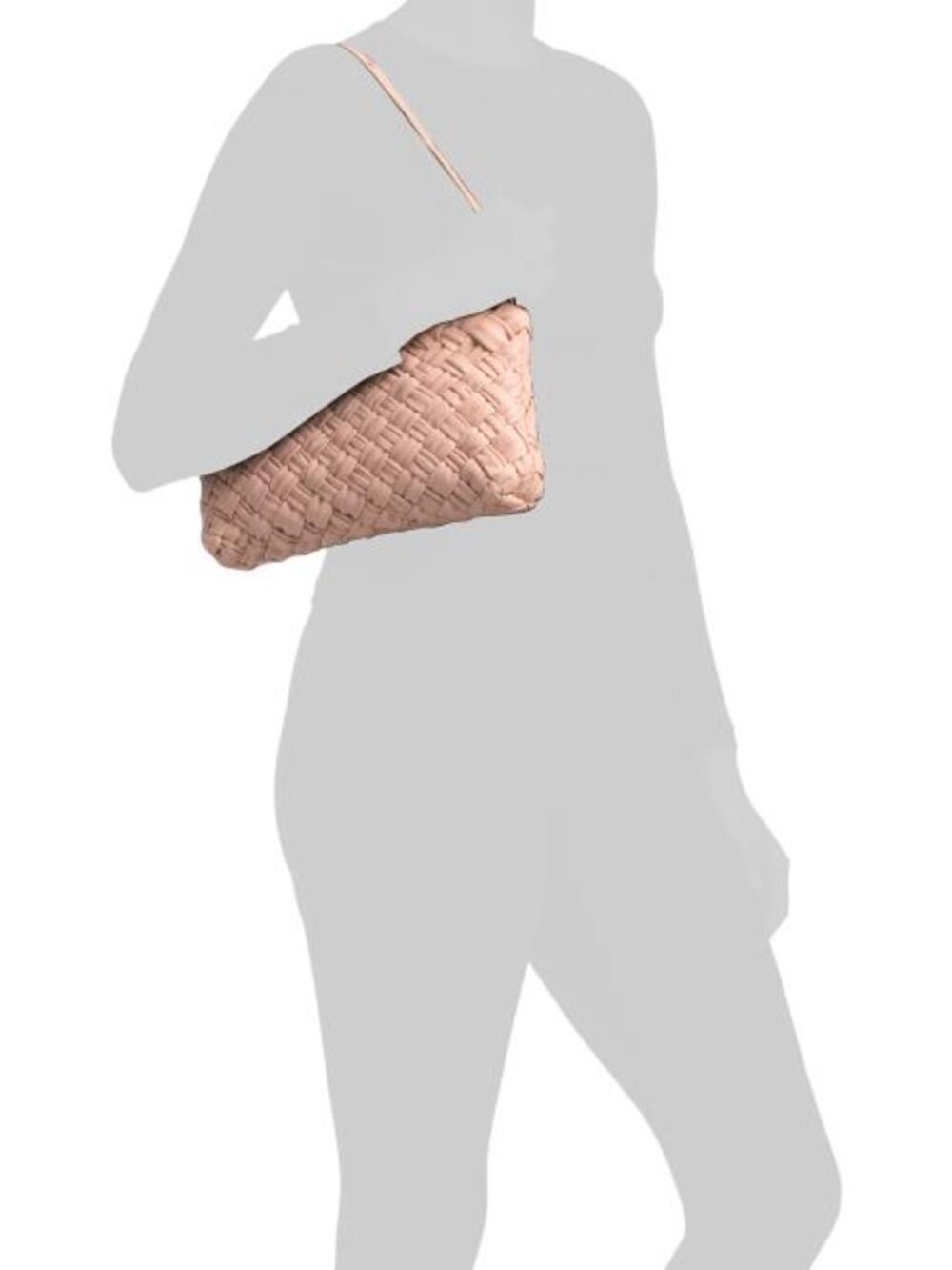 WALTER BAKER Leather Whitley Hand Woven Clutch With Shoulder Strap - Picture 5 of 5